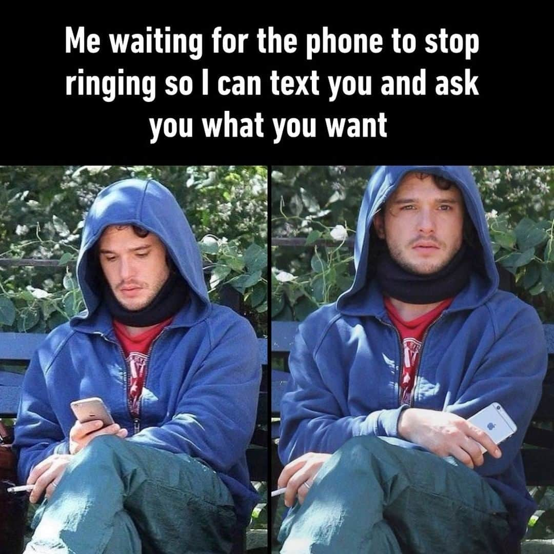 9GAGさんのインスタグラム写真 - (9GAGInstagram)「Or waiting for it to stop so I can continue to do what I want on the phone.⠀ #call #text #9gag」12月18日 4時01分 - 9gag