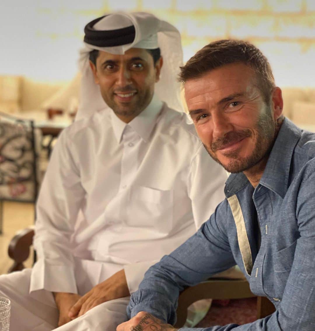 デビッド・ベッカムさんのインスタグラム写真 - (デビッド・ベッカムInstagram)「Good to be back in Qatar with my friend Nasser 🇶🇦 @psg」12月18日 6時01分 - davidbeckham