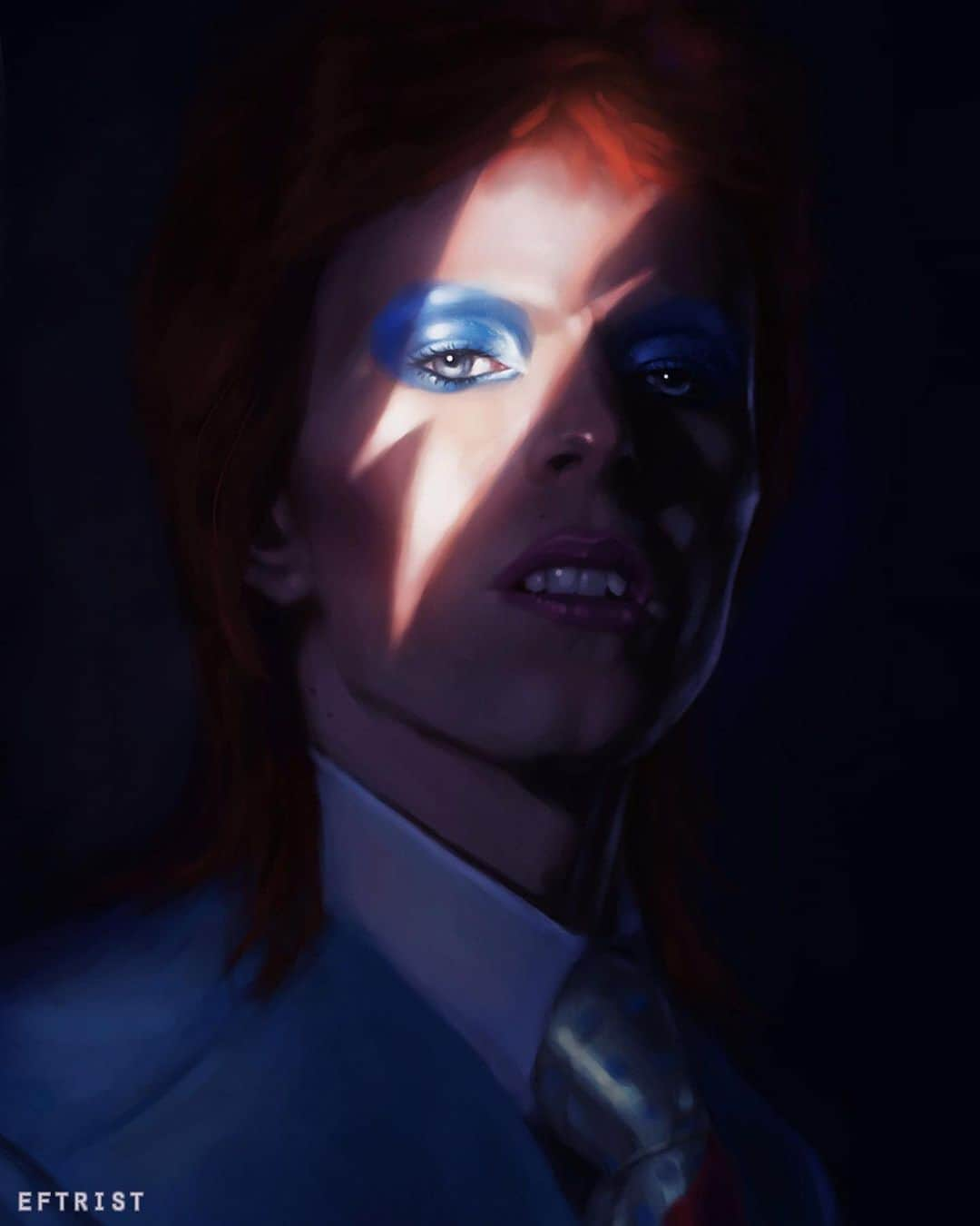 デヴィッド・ボウイさんのインスタグラム写真 - (デヴィッド・ボウイInstagram)「FEATURED ARTIST: SASHA CHESHEIKO  We have been following Sasha Chesheiko’s work since she first posted a Bowie portrait a little over a year ago.  Sasha is a digital artist who hails from Russia and we think you'll agree that she is producing some beautiful images.  Check out her Instagram page @eftristesse where you can find even more Bowie portraits peppered among many other faces from the world of entertainment.  #DavidBowieArt  #EftristArtBowie」12月18日 10時08分 - davidbowie