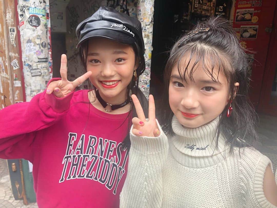 ニコ☆プチのインスタグラム：「⚡︎⚡︎ 強めガール😳🖤🖤 なユヅキ＆ミウ⭐︎⭐︎ . . #川本結月  #和田美羽」