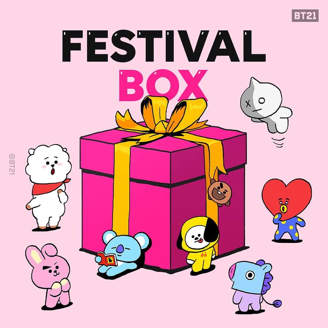BT21 Stars of tomorrow, UNIVERSTAR!さんのインスタグラム写真 - (BT21 Stars of tomorrow, UNIVERSTAR!Instagram)「What's this, a BOX? I wonder what's inside…! . #BT21 #BT21_FESTIVAL #FESTIVALBOX #ComingSoon . [Global] 12/18 5PM (PST) collection.linefriends.com . [Korea] 12/19 10AM (KST) smartstore.naver.com/linefriends」12月18日 11時11分 - bt21_official