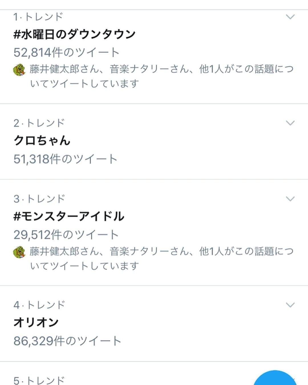 クロちゃんさんのインスタグラム写真 - (クロちゃんInstagram)「トレンドで、 1位、2位、3位とってる。 それ以外にもたくさん入ってる。 本当に嬉しいし、本当にありがとうございます！ なので、どうか僕をまだまだプロデューサーでいさせてください。 まだ始まったばかりなんです。 りスタートなんです！！ #水曜日のダウンタウン #クロちゃん #モンスターアイドル」12月18日 23時35分 - kurochandesuwawa