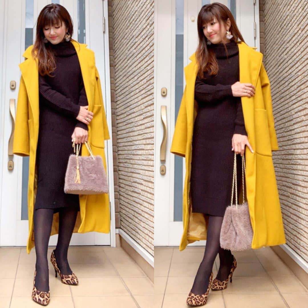 のインスタグラム：「💛💛💛 . 今日も(^ー^)お疲れ様でしたぁ〜♪ 毎日気温の変化もあって インフルエンザも流行っているのに 全く元気な私です‪𐤔‪𐤔 . . 昨日は寒すぎたので完全防備⛄️ @7things.official のコートは 丈感も色もドストライク💛 . @vivian_collection_official で これまた好みすぎるレオパの👠をget✊🏾💖 ポインテッドトゥの9cmヒールは クッションがきいていて 歩きやすくて疲れないの🐾🐾 . . @vivian_collection_official では 人気＆最旬ブーツを中心に MAX50%OFF🉐VIVIAN COLLECTION 最大のセール開催中です✨✨ . 更にお🉐にGET出来る目玉シューズも 多数取り揃え〜🎶🎶 LINE友だち限定クーポンも配布中です💕 . 人気カラーは売り切れになるのも早く 在庫限りなので早めにcheckしてね✅ . . . . #viviancollection #vivian公式アンバサダー#vivianコーデ #2019aw #zozotown #ゾゾタウン#冬ファッション#冬コーデ #プチプラコーデ #プチプラファッション #プチプラ高見えコーデ #パンプスコーデ #プチプラママコーデ #今日の靴 #靴好きな人と繋がりたい #足元倶楽部  #パンプス #走れるパンプス  #シンプルコーデ#きれいめコーデ#韓国ファッション#セレクトショップ#コートコーデ #レオパ#豹柄#おしゃれさんと繋がりたい #インフルエンサー」