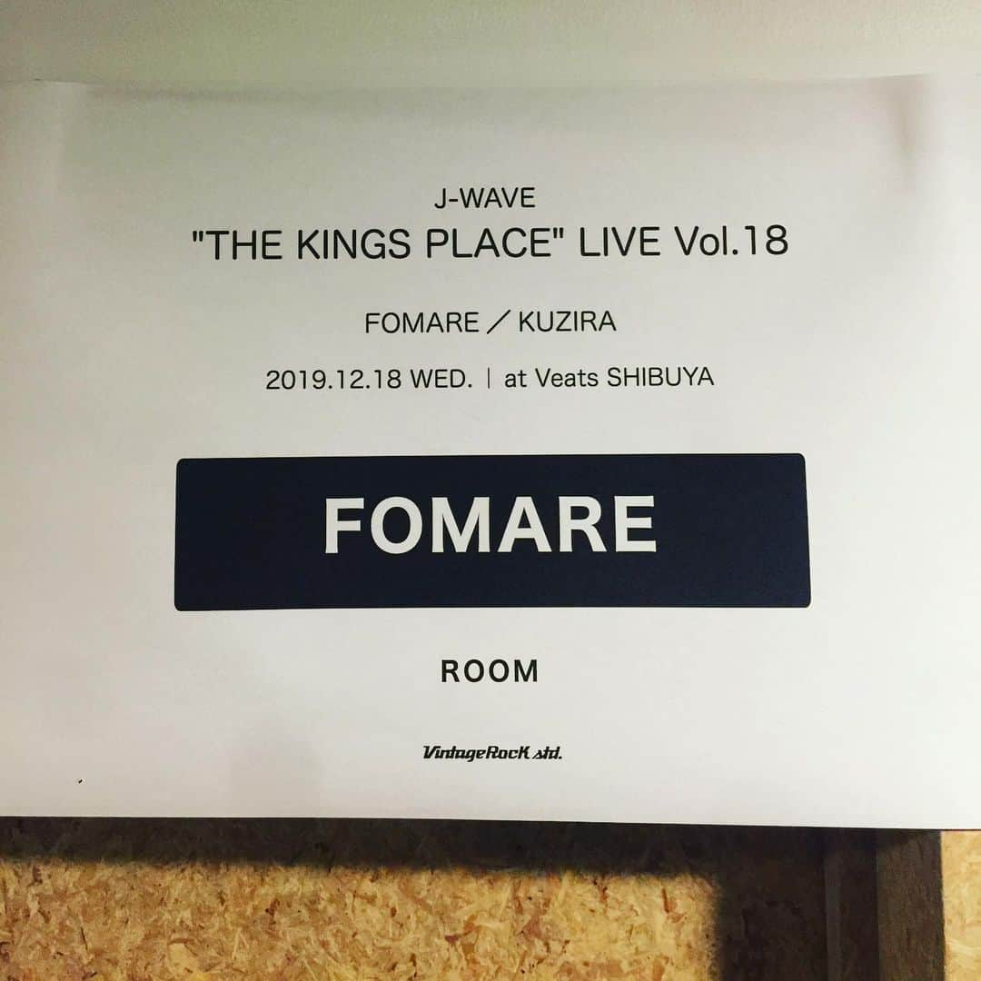 橋本塁さんのインスタグラム写真 - (橋本塁Instagram)「本日の現場はVeats 渋谷でのJ-WAVE“THE KINGS  PLACE” LIVE vol.18でのFOMAREライブ撮影！今日も今日とてヴァシャっと撮るど！ #サウシュー #soundshooter #fomare」12月18日 18時57分 - ruihashimoto