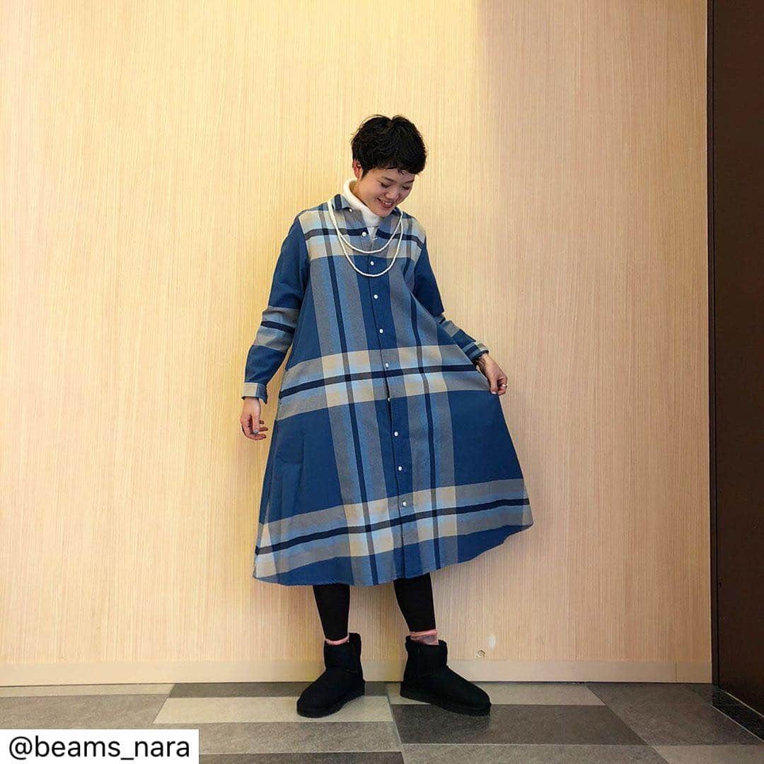 のインスタグラム：「BEAMS（1F）ならファミリー店 . >>staff styling🌹 Women #beams#ビームス #beamsplus#ビームスプラス #raybeams#レイビームス #beamsboy#ビームスボーイ #beamst#ビームスティー #beams_nara#ビームス奈良 #大和西大寺#ならファミリー #ならファグラム #日本#japan#奈良#nara #奈良公園#鹿#大仏 #womensfashion #ウィメンズファッション #19aw#newarrivals 只今、BEAMSオンラインサイトより店舗にて試着予約を承れます。 @beams_naraトップ画面からサイトに移動出来ます◎ サイズに不安のあるお客様は是非ご活用ください。」