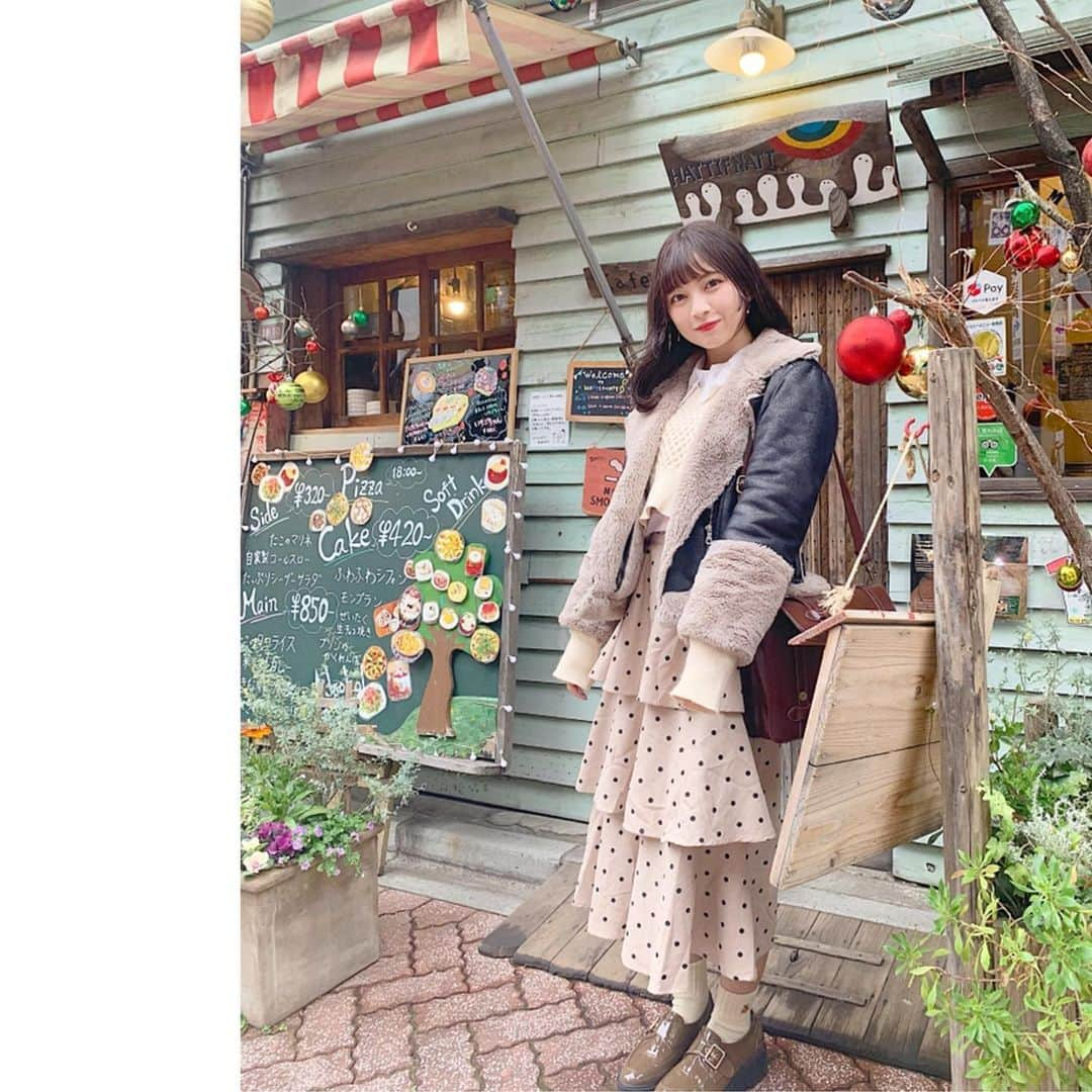 廣川奈々聖さんのインスタグラム写真 - (廣川奈々聖Instagram)「きのうは、デザートまで食べました♡🍰﻿ ﻿ ﻿ 生チョコ焼き！﻿ ﻿ 期間限定で、﻿ かわいいサンタさんにしてくれます〜🤶🏻🎄❤︎嬉 ﻿ ﻿ ﻿ と、最後は私服全身です！☺︎（笑）﻿ ﻿ ﻿ ﻿ #ななせのCafe巡り#ハティフナット#hatifnatt#高円寺カフェ #高円寺ランチ#おすすめカフェ#私服コーデ#cafestagram#ごち」12月18日 22時10分 - nanaseven7_u_u