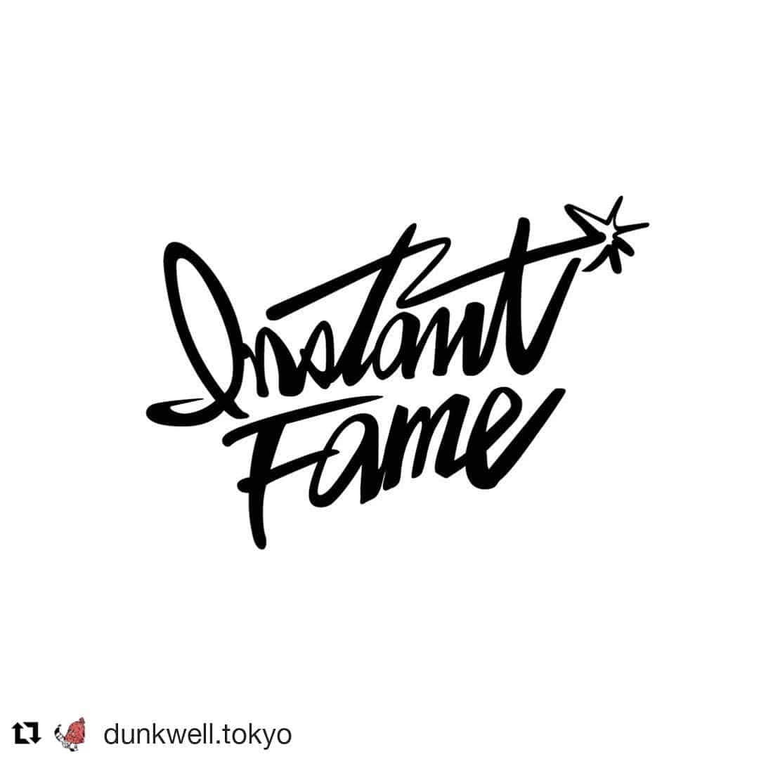 谷中敦さんのインスタグラム写真 - (谷中敦Instagram)「俺の方こそ尊敬してます。素敵なロゴをありがとうございます。  #Repost @dunkwell.tokyo ・・・ 尊敬する@a.yanakaさんのブランド @instant_fame_official Tシャツ用ロゴ描きました。 #logo #design #INSTANTFAME #IF #zozotown」12月19日 0時42分 - a.yanaka