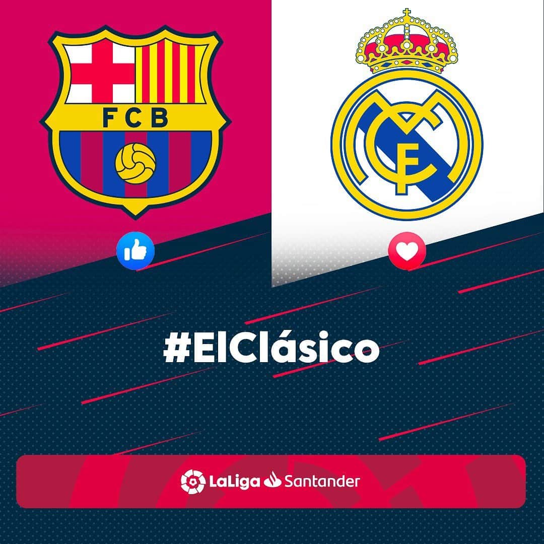 LFPさんのインスタグラム写真 - (LFPInstagram)「Who will win #ElClásico? 🤔 • ¿Quién ganará #ElClásico? 🤔 • #Barça #RealMadrid #LaLiga #LaLigaSantander」12月19日 1時29分 - laliga