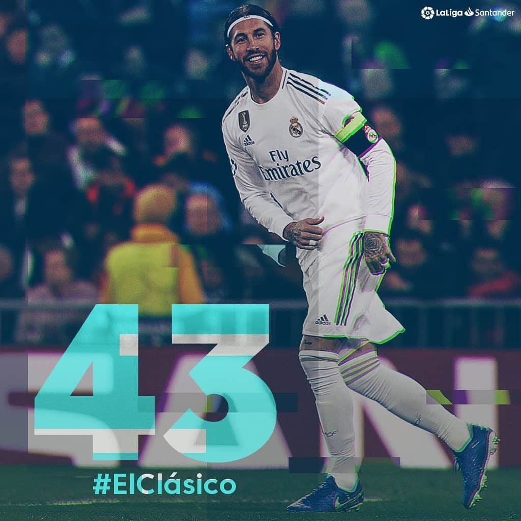 LFPさんのインスタグラム写真 - (LFPInstagram)「@sergioramos: #ElClásico HISTORY 💥 • He is playing his 43rd #ElClásico... Nobody has played more times in this game than him! 💯 • ¡Sergio Ramos juega su 43º #ElClásico y se convierte en el HOMBRE que más veces ha disputado este partido! 💯 • #Sergio #Ramos #History #RealMadrid #LaLiga #LaLigaSantander」12月19日 3時58分 - laliga