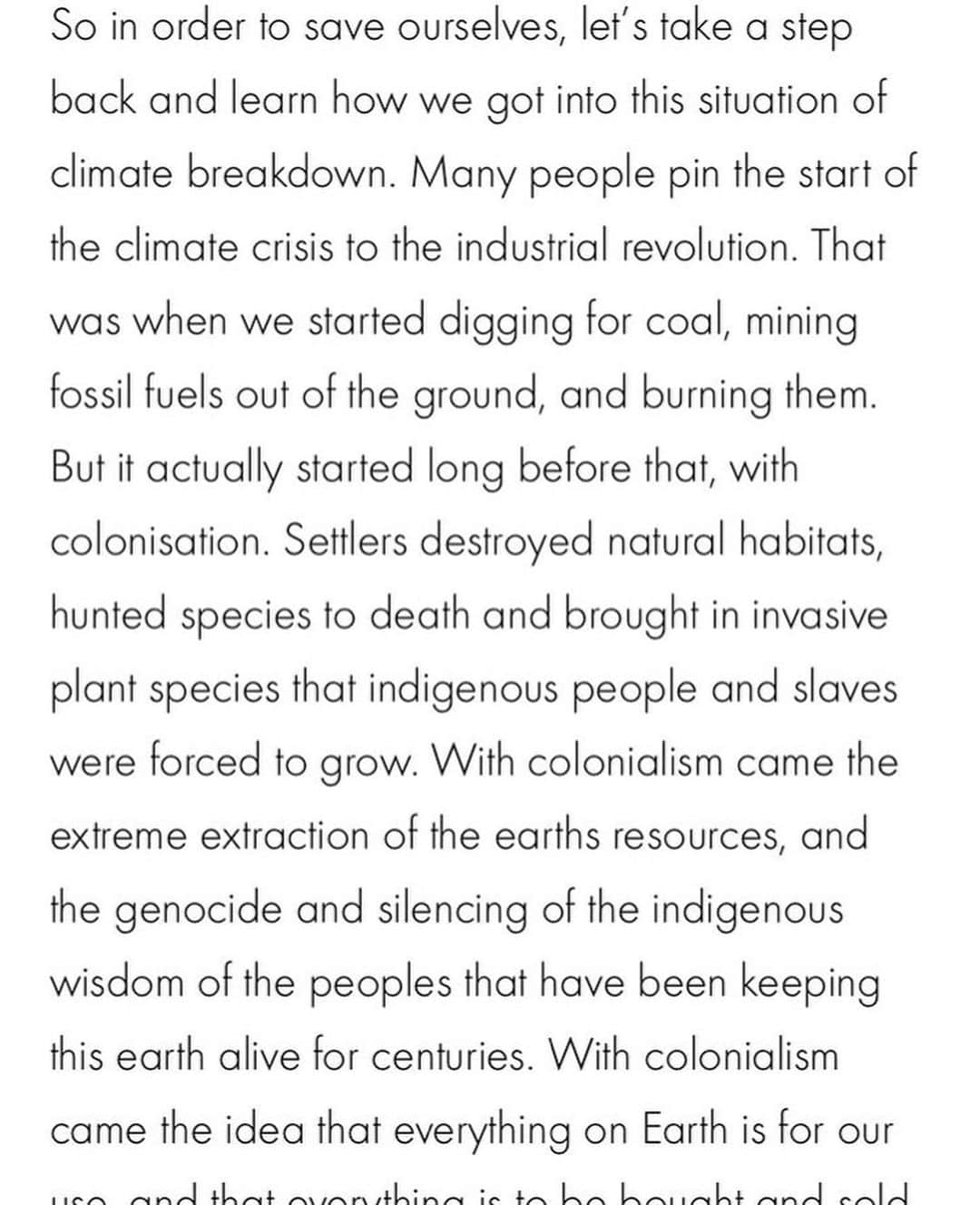 マット・マクゴリーさんのインスタグラム写真 - (マット・マクゴリーInstagram)「“The climate crisis is not a new monster -- it is all the problems with our extractive colonial racist capitalist system coming together into one big supervillain. So if we want to survive this thing, we’re going to have to dig deep and get to the roots. We have centuries of damage to undo, so it’s time to get started.” # And we need collective mass-based movements to tackle these issues. It cannot be done in isolation, or simply by individual lifestyle choices. While the latter is important, we will not be able to build the power necessary to contest the fucked up systems unless we are supporting organizations and movement for Climate Justice. And these movements must also be supporting racial, economic, and gender justice all together. It is all linked. #  Repost from @jamie_s_margolin - “When will I stop ranting about how the climate crisis is intertwined with all other issues?⁣ ⁣ When our leaders, politicians, and the media GET IT and start addressing every other issue on earth through the lenses of climate change.⁣ ⁣ Honored to be doing a series of articles for @i_d / @vice about #climatejustice , more to come!”」12月19日 5時29分 - mattmcgorry