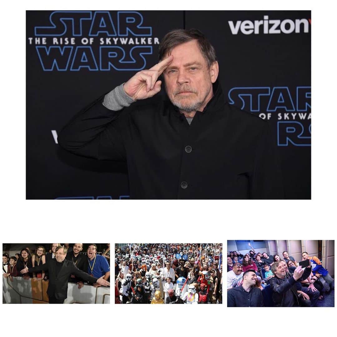 マーク・ハミルさんのインスタグラム写真 - (マーク・ハミルInstagram)「As the end is just around the corner, I'm thinking of the most important element in the #StarWars  experience: the Fans. Their passion, support & unwavering loyalty over the years is astonishing. Thank you #UPFs- You mean the world to me. I salute each & every one of you! 💖Mar🐫」12月19日 5時48分 - markhamill