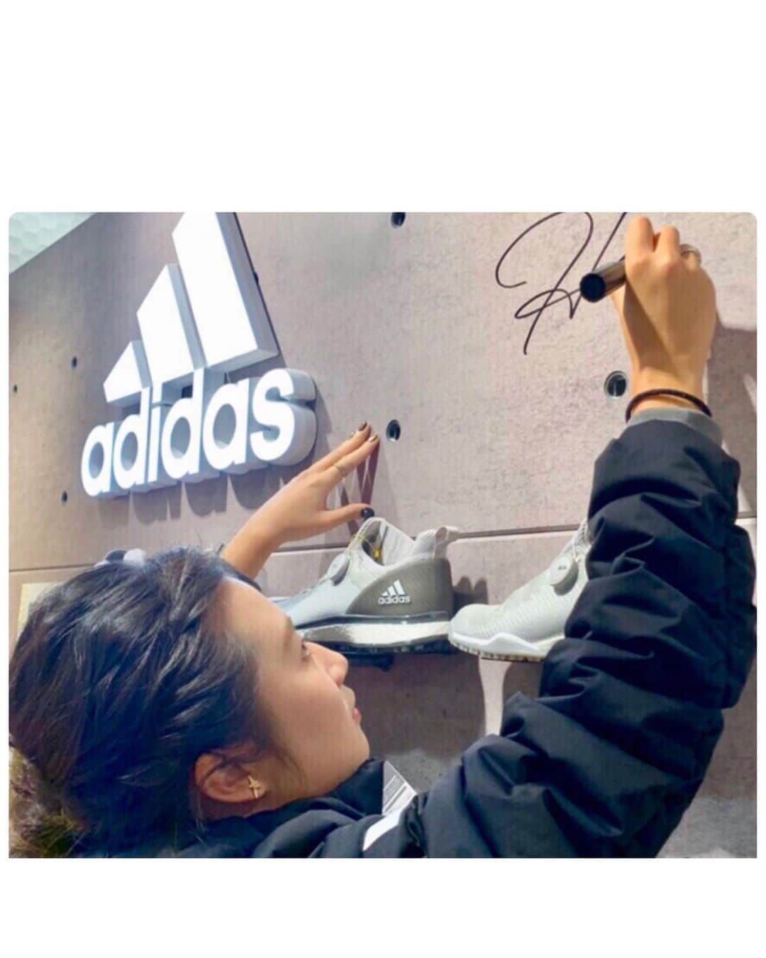 森田遥のインスタグラム：「東武百貨店池袋店さんでも、 adidas golfのトークショーしてきました⭐️ 小さなお子さんも来てくれて、嬉しかったです♥️🥳 #東武百貨店池袋店 #アディダスゴルフ #teamadidas @adidastokyo」
