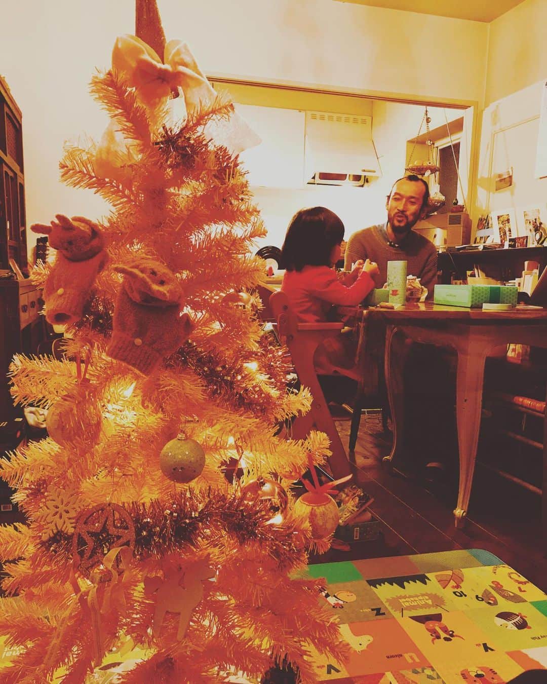 有坂美香さんのインスタグラム写真 - (有坂美香Instagram)「My girl decorating the Christmas tree for the first time.. It's my first time having a Christmas tree of our own🎄  #ツルピカタマゴちゃん  #初めてのクリスマスツリー🎄デコレーション⭐️ 飾って完成したら、クリスマス楽しかったね！さあ片付けようかって言ったけど😂」12月19日 10時48分 - mikaarisaka