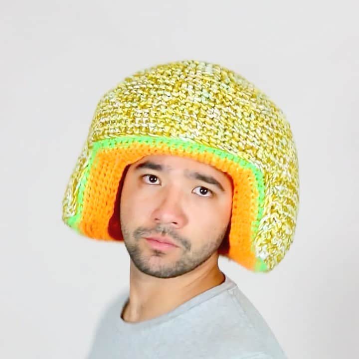 Phil Fergusonのインスタグラム：「We Cant-elope (Because Everyone Wants To See Me In A Crochet Wedding Dress)  Inspo by @crisprthancas, engagement by @raman_ugh.  I decided I wanna go back to hats! They are just so much faster to make and I can post more new things more often, so look out! (Give me emoji inspo in the comments!) Hope you’re well!」