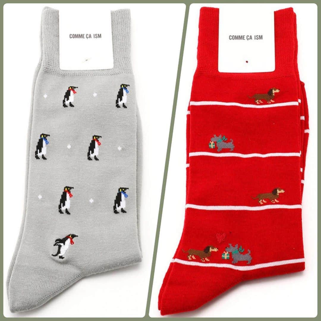 COMME CA ISMさんのインスタグラム写真 - (COMME CA ISMInstagram)「﻿ 靴を脱いだときもオシャレに！﻿ メンズのモチーフソックス。﻿ ﻿ ドットを雪にみたてたペンギンモチーフペンギン🐧﻿ ⬇︎﻿ 飛ぼうとしているペンギンだけ刺繍に！﻿ ﻿ プレゼントを渡しに行く犬モチーフ🐶﻿ ⬇︎﻿ 2匹が出会った際のハートが刺繍に❤️﻿ ﻿ ﻿ #コムサイズム #コムサ﻿ #commecaism #commeca #familyfashion﻿ #instafashion #mensfashion #menswear﻿ #メンズファッション #メンズコーディネート #メンズコーデ﻿ #モチーフソックス #ソックス #ソックスコーデ﻿ #靴下 #靴下コーデ #くつした部 #くつした﻿ #置き画倶楽部 #置き画くら部﻿ #ペンギンモチーフ #犬モチーフ #🐧 #🐶」12月19日 11時24分 - commecaism_official