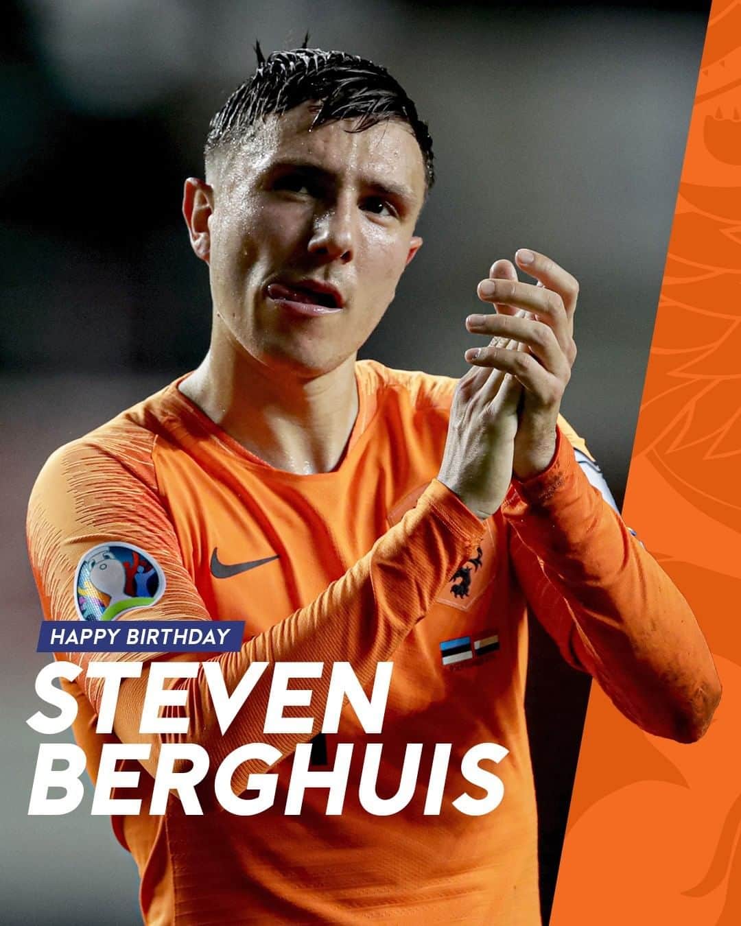 サッカー オランダ代表チームさんのインスタグラム写真 - (サッカー オランダ代表チームInstagram)「Ook Steven Berghuis is vandaag jarig. Van harte gefeliciteerd, Steven! 🎉」12月19日 17時05分 - onsoranje