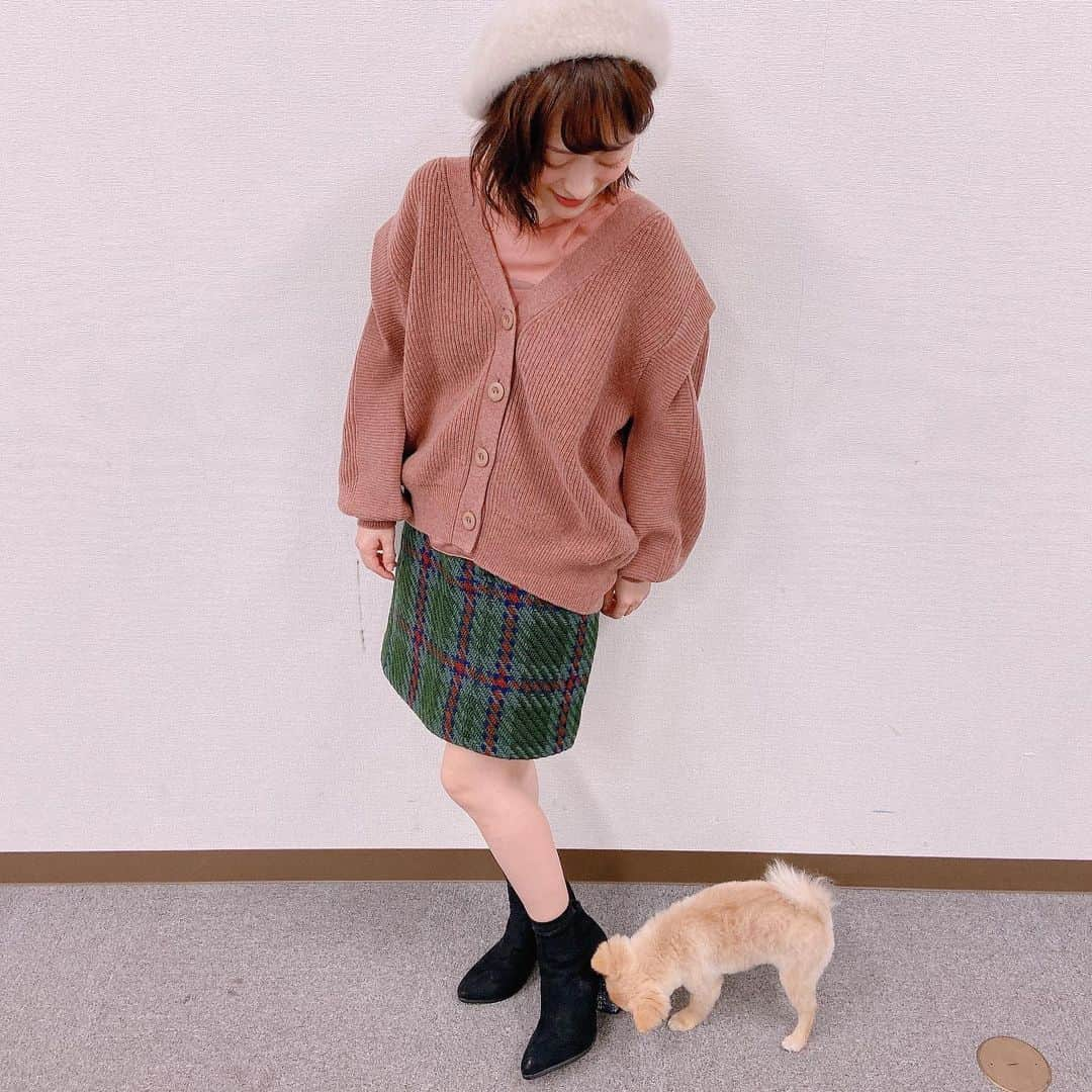 三秋里歩（小谷里歩）さんのインスタグラム写真 - (三秋里歩（小谷里歩）Instagram)「. TV TOKYO「どうぶつピース！！」の『うちの子チャレンジ！これができたら1万円』のコーナーに ピクルス🥒と出演させていただきました🐶💗 . チャレンジ成功できなかったけど😢 これからも毎日仲良くお散歩します🚶‍♀️🦮💗 もし！またチャレンジできるその時がきたら！1万円ゲットするぞ🥺✊ . 貴重で楽しい体験をさせていただき幸せです🥰 . . 衣装は私の大好きな @snidel_official （tops） @moussyofficial （skirt） でした☺️」12月19日 19時42分 - ripopo_824