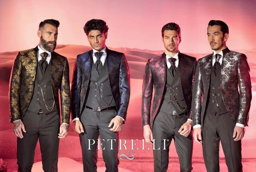 藤井裕史のインスタグラム：「#Repost @petrelliuomo_official ・・・ Collezioni INFINITY ♾ 2020 ♾ ❤️🔝❤️ L’ABITO TI PRENDE TI AVVOLGE TI INNAMORI  E NON LO LASCI PIÙ !!! Nuovi stili che uniscono eleganza E innovazione.❤️ I nuovi contrasti di nuance rendono il tuo look impeccabile. 💥💥💥❤️🔝❤️ rivenditori@petrelliuomo.com  Ph Alex Belli model @hiroshifujii0321 @gianlucadisotto @iamakashkumar91 @susinnasimone  #milano #groom #suits #sposi #protagonista #bodas #novios #weddingday #sisposaitaliacollezioni #petrelliuomo #matrimonio #wedding #novios #bodas」