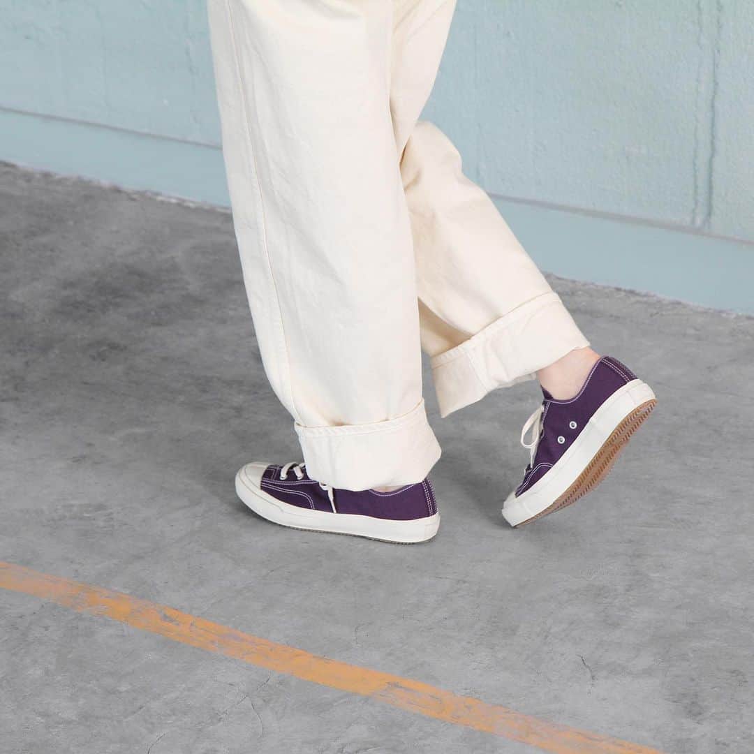 MOONSTARのインスタグラム：「GYM CLASSIC / PURPLE  #moonstarshoes #finevulcanized #gymclassic #madeinkurume」