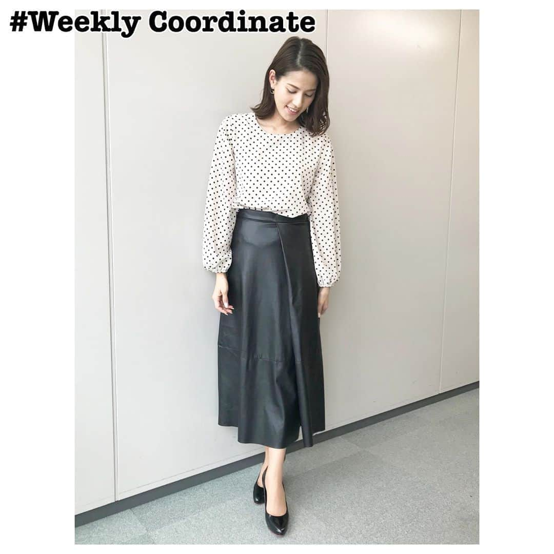 永島優美さんのインスタグラム写真 - (永島優美Instagram)「* 👗Weekly Coordinate（12/9-）👠 * 先週の衣装です。 レザー生地のスカートはコーディネートが締まります♠️ * 明日は金曜日☺️ 頑張りましょうね〜♪ おやすみなさい💤 - - - - - - - - - - - - - - - - - - - - - - - 👗#weeklyコーデ （Mon＆Tue ▶︎ Wed＆Thu ▶︎ Fri＆Sun） #coordinate #めざましテレビ #FNS歌謡祭」12月19日 21時53分 - yuumi_nagashima