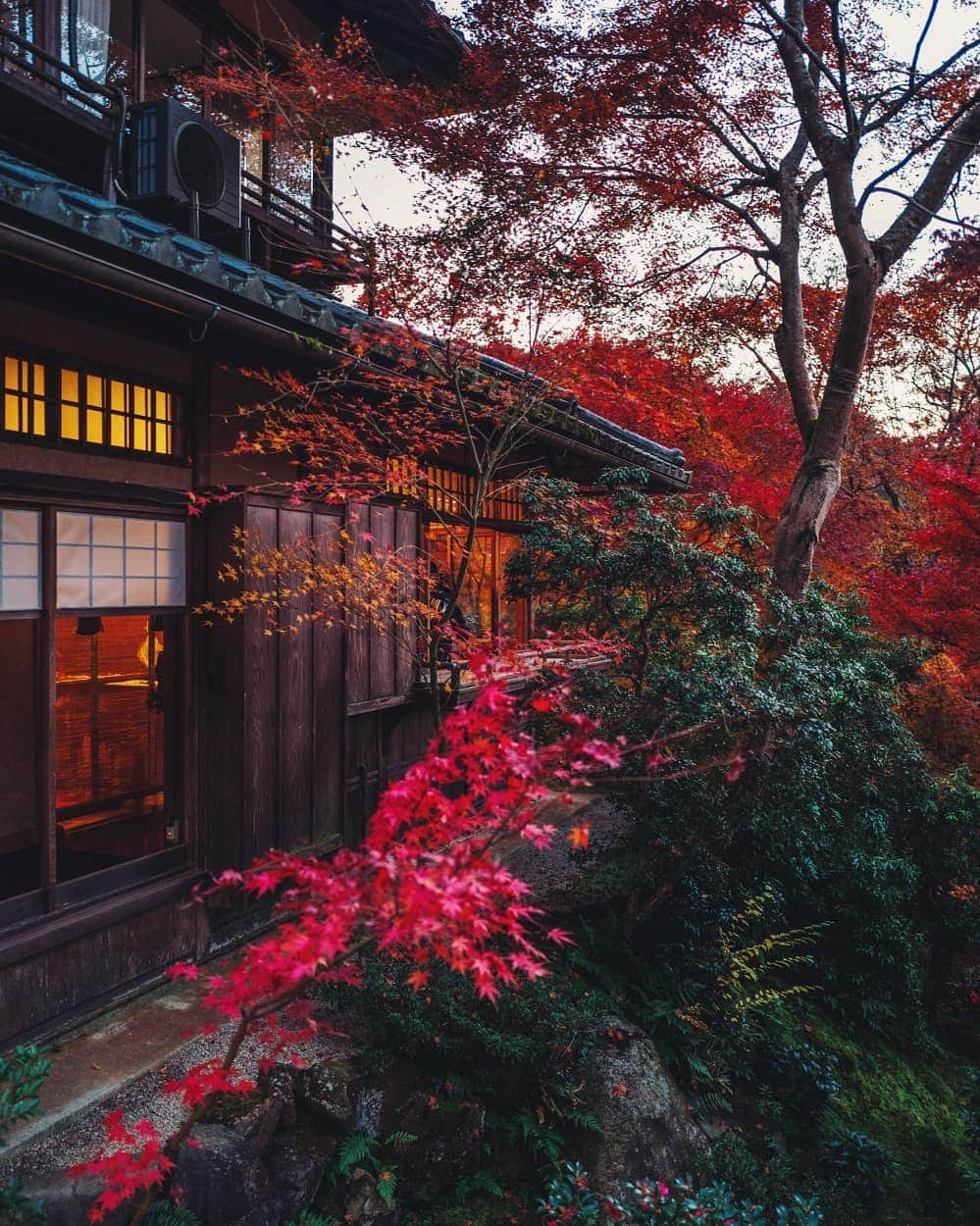 福田洋昭さんのインスタグラム写真 - (福田洋昭Instagram)「Traditional architecture best mixed w/ 🍁🇯🇵」12月19日 22時24分 - hirozzzz