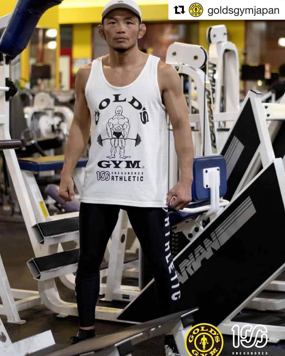 宇野薫のインスタグラム：「GOLD'S GYM × ONEHUNDRED ATHLETIC  コレクションがついに発売になりました！！ 念願のコラボレーションに感無量です。 本当にありがとうございます！  販売してくれている店舗は 原宿東京店、サウス東京アネックス店、東中野店、銀座中央店、横浜馬車道店(フランチャイズ)、フィットネスショップ原宿店 です。 よろしくお願いします！  #Repost @goldsgymjapan with @get_repost ・・・ 【格闘家　宇野薫選手コラボウェア】店舗限定販売開始!! . 総合格闘技界の中軽量級に置けるパイオニア的存在のファイターとして、今なお現役の格闘家として活躍中の宇野薫選手と、ゴールドジムのコラボウェア販売開始しました！ . 最高の運動性能を具備した本格的なトレーニングウェアであることはもとより、デイリーウェアとして人々が活動する場所で着やすく機能的でスタイリッシュなスポーツウェアとして、着ている人のモチベーションを刺激し、どんなシーンでもパフォーマンスが向上するようなウェアをコンセプトとしております。 . タンクトップ　4,000円(税抜き)　 スウェット　　9,000円(税抜き) パーカー　　10,000円(税抜き) . これまでに無い、新しいGGウェアです！ この機会に是非お買い求め下さい。 . 【販売店舗】 原宿東京店、サウス東京アネックス店、東中野店、銀座中央店、横浜馬車道店(フランチャイズ)、フィットネスショップ原宿店  #ゴールドジム #宇野薫#ONEHUNDREDATHLETIC #ゴールドジムウェア #フィットネスウェア #タンクトップ#トレーニングウェア#UNODOJO」