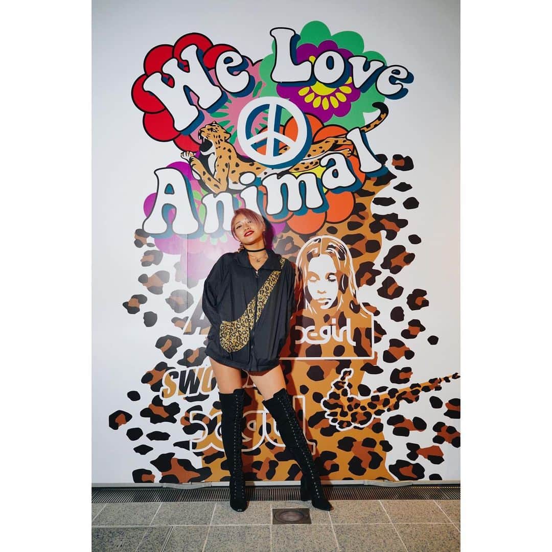 木村花さんのインスタグラム写真 - (木村花Instagram)「💜🐆I Love Animal🦓💚 #xgirl #nike #animal」12月19日 23時28分 - hanadayo0903