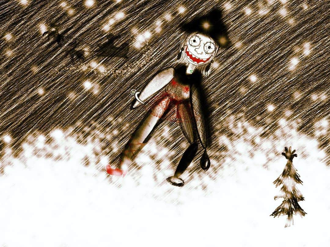 黒澤はるかさんのインスタグラム写真 - (黒澤はるかInstagram)「もうすぐクリスマスだね🎄  真っ赤なお鼻の トナカイさんは いつもみんなの笑いもの でもその年のクリスマスの日 サンタのおじさんは 言いました 暗い夜道は ぴかぴかのおまえの鼻が 役に立つのさ いっつも泣いてた トナカイさんは 今宵こそはと 喜びました  #christmas  #クリスマス #はるかのお絵かき #painting」12月20日 0時39分 - haruka_offi