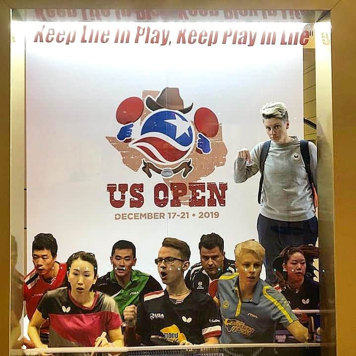 マチルダ・エコームのインスタグラム：「Guess which one is me? 🙋‍♀️ #tabletennis #pingpong #tenisdemesa @butterflyttofficial @usatabletennis #usopen2019」