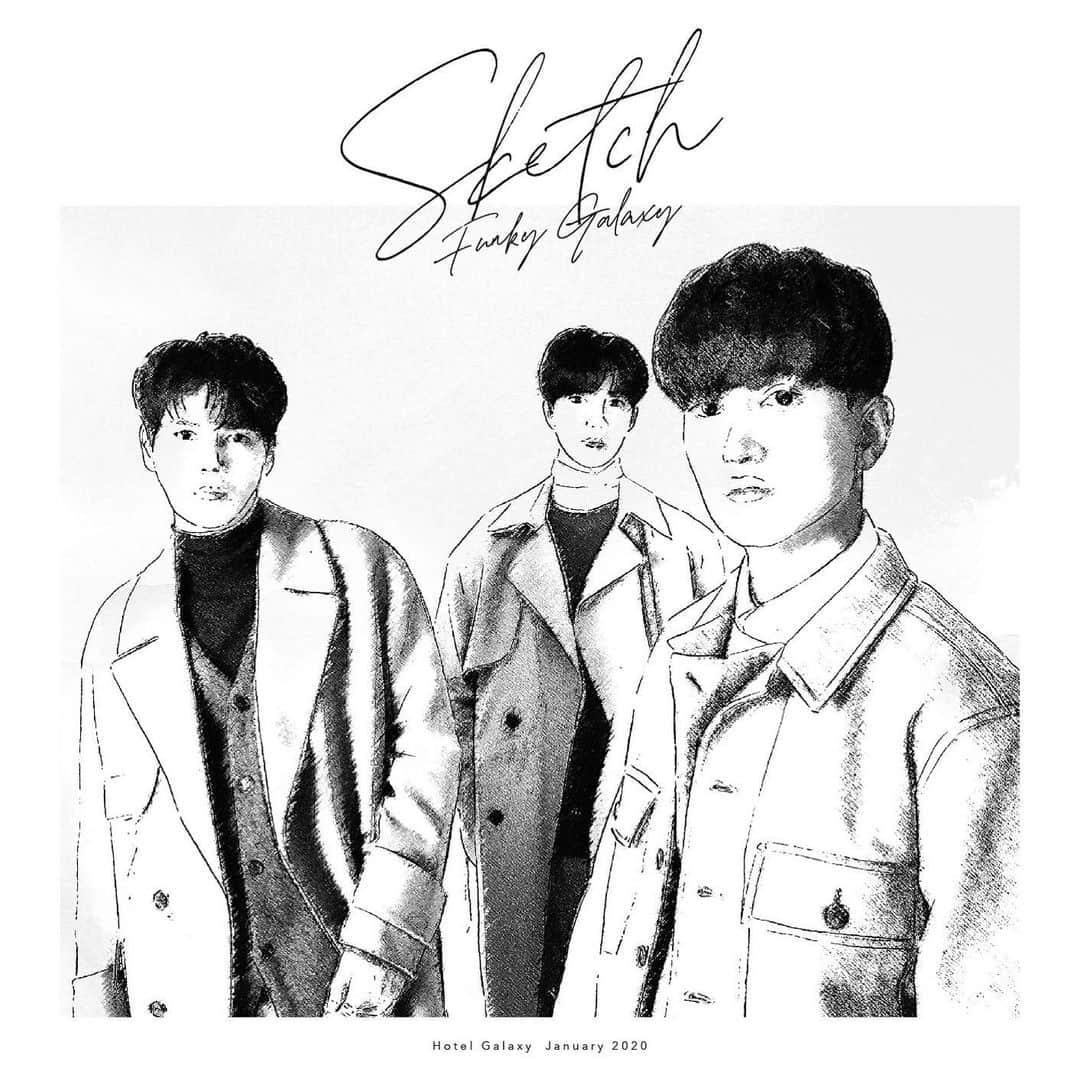 Funky Galaxyのインスタグラム：「Funky Galaxy 「Sketch」 2020.01.22 Release  #FunkyGalaxy #Sketch #jihyuk #kwangsoo #geonil  #ジヒョク #グァンス #ゴニル @xornjsz1  @kwangsamak  @ggeeoonnil」