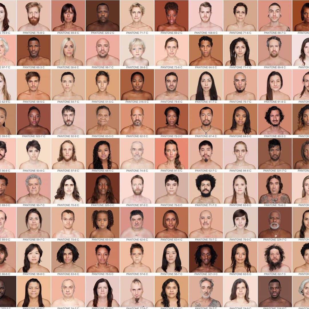 TED Talksのインスタグラム：「Every skin color is celebrated in this series of stunning portraits by artist and photographer Angélica Dass. Titled “Humanae,” the collection of simple portraits — featuring precisely-matched Pantone backgrounds — shows humanity’s true colors are far from black and white. “Humanae represents a sort of mirror for those who cannot find themselves reflected in any label,” she says. See more of Angélica’s gorgeous portraits and hear how she is challenging our thinking about skin tone and ethnic identity at the link in our bio.  Image courtesy of @angelicadass」