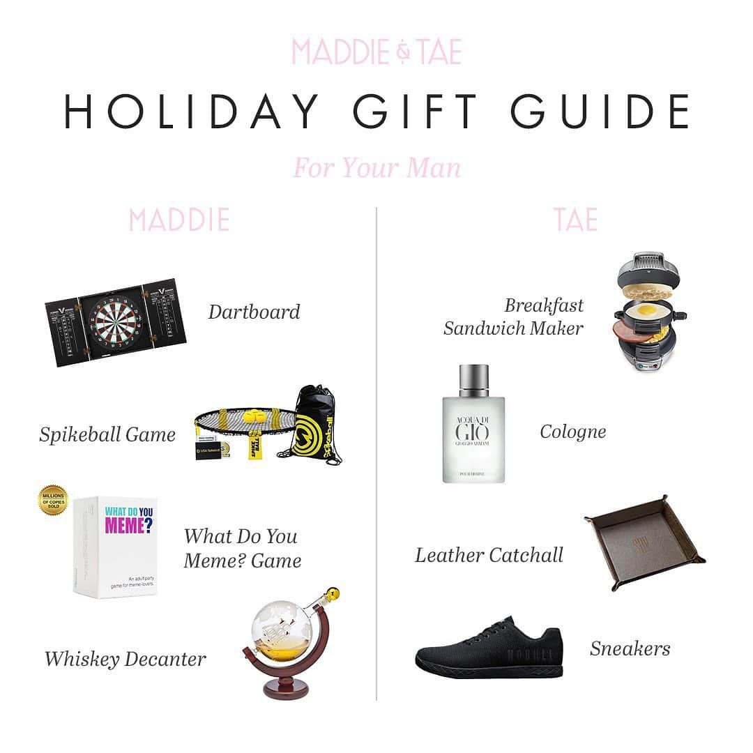 Maddie & Taeさんのインスタグラム写真 - (Maddie & TaeInstagram)「Don't forget to shop for yo mannnn 😍 Here are few ideas we have for that special someone! Links in story and bio.」12月20日 8時21分 - maddieandtae