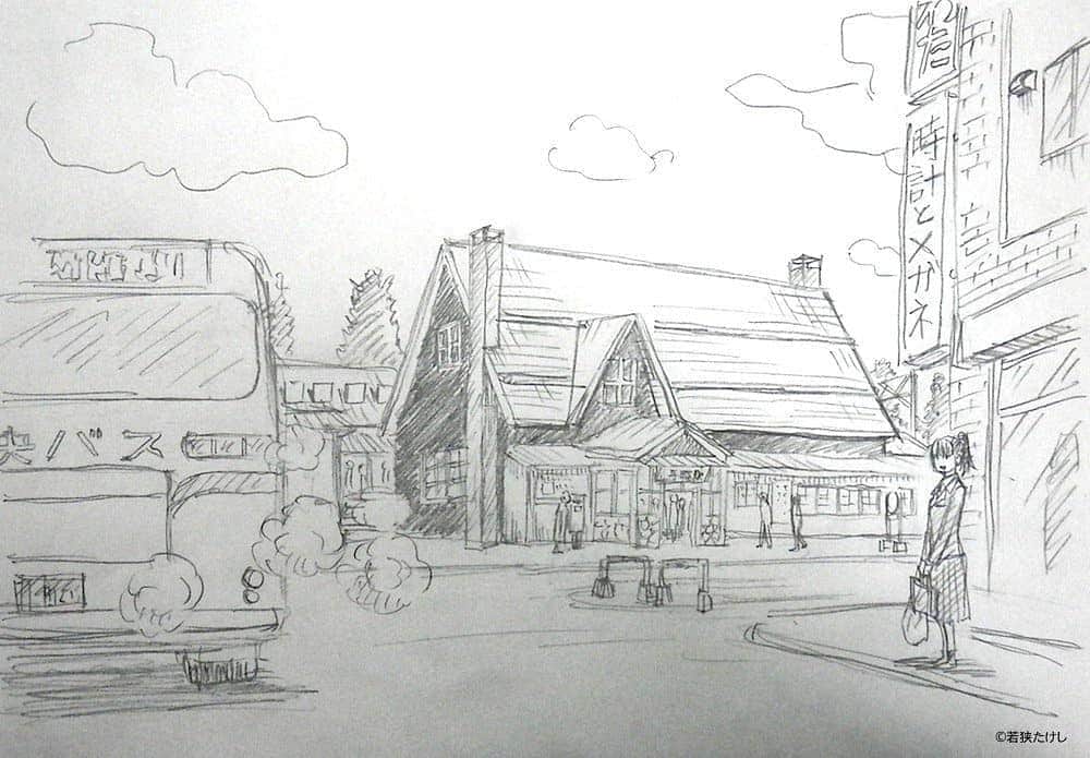 若狭たけしさんのインスタグラム写真 - (若狭たけしInstagram)「昔の手稲駅。1981年に新駅舎に建て変わってもしばらくは喫茶店として営業されていました。手稲駅はその後2002年に更に改築されて現在の姿になっています。 #手稲 #手稲絵 #札幌 #風景画 #鉛筆画 #イラスト #illustration #手稲駅」12月20日 8時54分 - takeshi_wakasa
