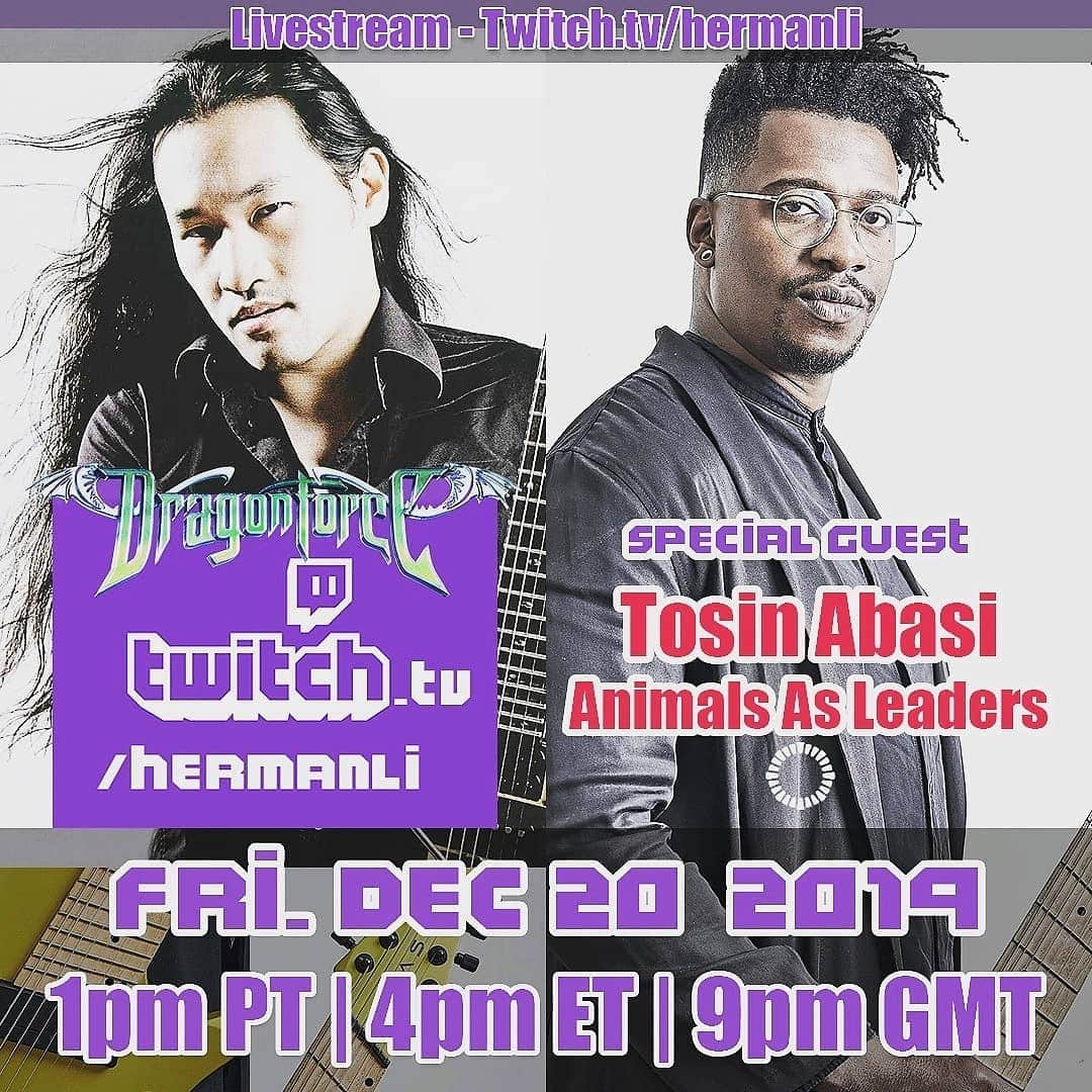DragonForceさんのインスタグラム写真 - (DragonForceInstagram)「#Repost @hermanli - Please meet my co-host for Friday's @twitch xmas stream, @aliciavigil of @vigilofwar.  She will be joining me along with @tosinabasi of @animalsasleaders. Also, we will be giving away @dragonforcehq vip tickets, @lewittaudio #lct440pure microphones and @owcsolutions Thunderbolt 3 docks!!! .🤘🎸🤘🔥❤️🎟️🎉 . #dragonforce #hermanli #livestream #giveaway #tosinabasi #aliciavigil #heavymetal #powermetal #ExtremePowerMetal #djent」12月20日 9時17分 - dragonforcehq