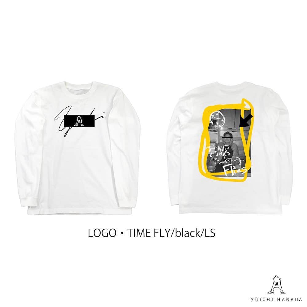 花田優一のインスタグラム：「.﻿ ﻿ Original long sleeve by YUICHI HANADA ﻿ TIME FLY﻿ ﻿ ﻿ #longsleeve #yuichihanada」
