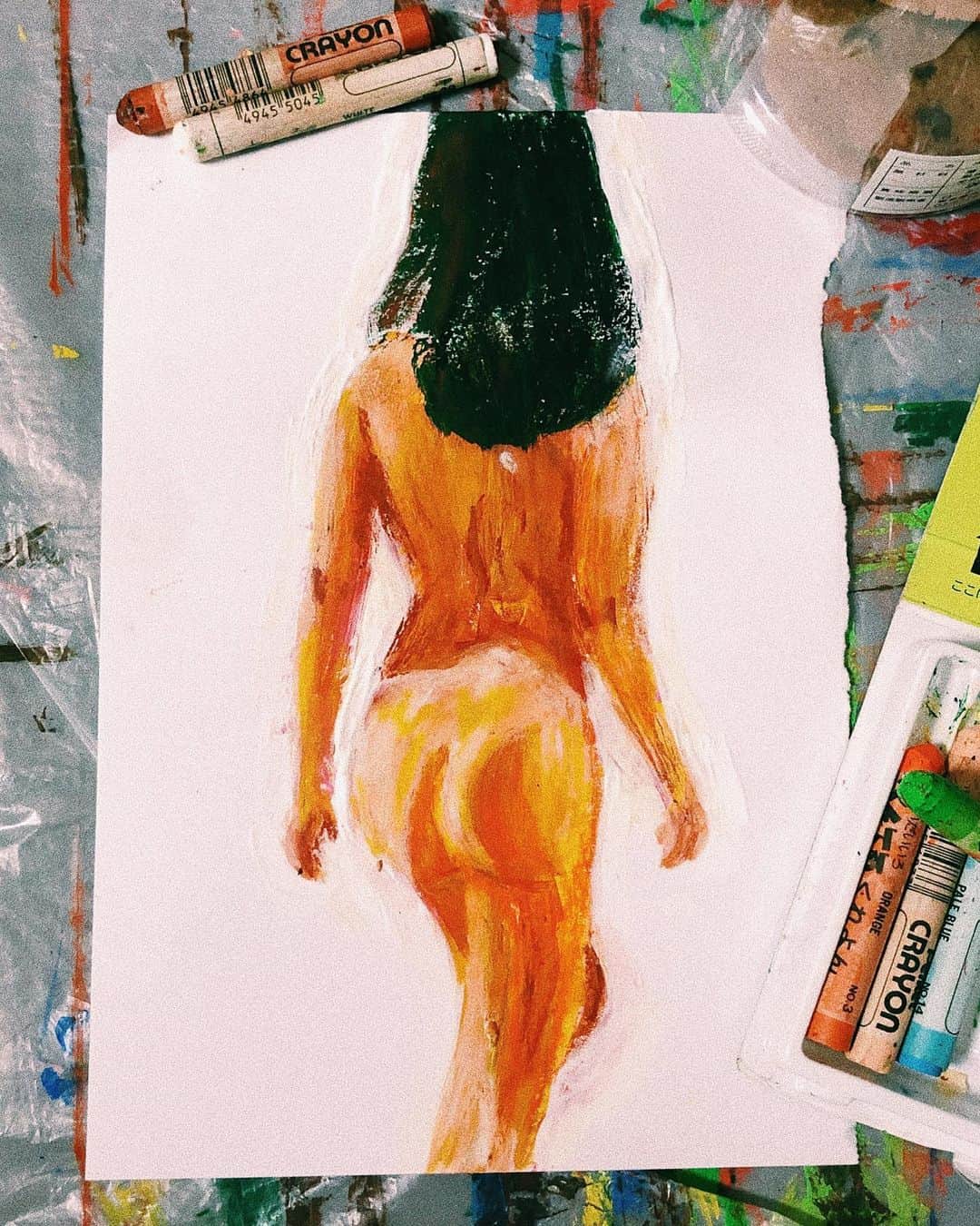 ユウキさんのインスタグラム写真 - (ユウキInstagram)「LOVE 3 ♡ #illustration #art #love #women #drawing #painting #chaiyuukiart #nude #hip」12月20日 21時37分 - yuukichan2