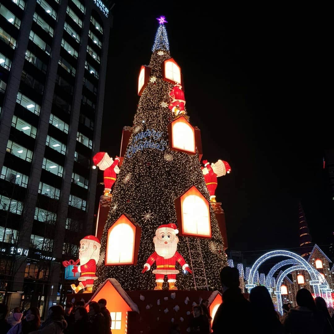 薬手名家さんのインスタグラム写真 - (薬手名家Instagram)「アンニョンハセヨ、薬手名家です😍 ⠀ もうそろそろクリスマスですが、何か予定はありますか？ 今日は今年の年末に韓国にいらっしゃる方々向けの観光情報をお伝えしたいと思います♪ ⠀ ソウルの清渓広場で開かれる、「ソウルクリスマスフェスティバル」です❤ ⠀ まず、清渓川(チョンゲチョン)について簡単に説明致しますと、 清渓川はソウルの中心部を西東に流れている河川です！ 夜に散歩をしたり、夏には足を浸かったりするなど、 ソウル市民の憩いの場として愛されている空間です👍 ⠀ この清渓広場から、ソウルクリスマスフェスティバルが開催されます🎶 ⠀ 写真のように、クリスマスイルミが川に沿って飾られています😍 川の上に浮かんでいるので、水面に映る光景もまた美しいです。 ⠀ もちろん、クリスマスツリーやサンタさんも欠かせないですよね🎄 まさに、ザ・クリスマスって感じです👍 ⠀ クリスマスには何か特別なことをするよりも、 このようにイルミを見ながら散歩するというのも良さそうです―！ ⠀ ソウルクリスマスフェスティバルは、 2019年12月13日から2020年1月1日まで清渓広場一帯で開かれます😊 ソウルにいらっしゃる方はぜひ、足を運んでみてください🎶」12月20日 15時59分 - yakson_japan