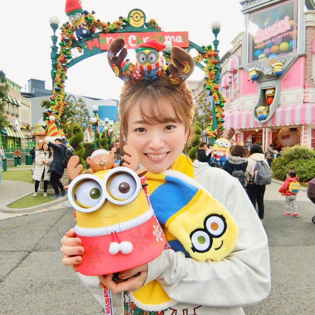 のインスタグラム：「*﻿ ﻿ ミニオンだらけ🍌♡﻿ ﻿ _____________________________________________ #石川さん情報liveリフレッシュ #石川テレビ #旅したがーる #ユニバーサルスタジオジャパン #ユニバ #大阪 #旅行 #ミニオン #ミニオンパーク #universalstudiosjapan #usj #minions #xmas」
