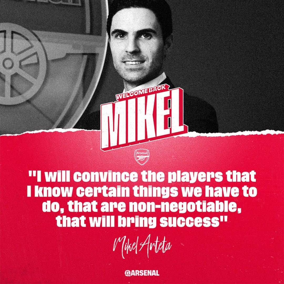 アーセナルFCさんのインスタグラム写真 - (アーセナルFCInstagram)「👊 Thoughts on the appointment, Gunners?⁠ ⁠ #Arsenal #Arteta #MikelArteta #COYG」12月21日 7時30分 - arsenal