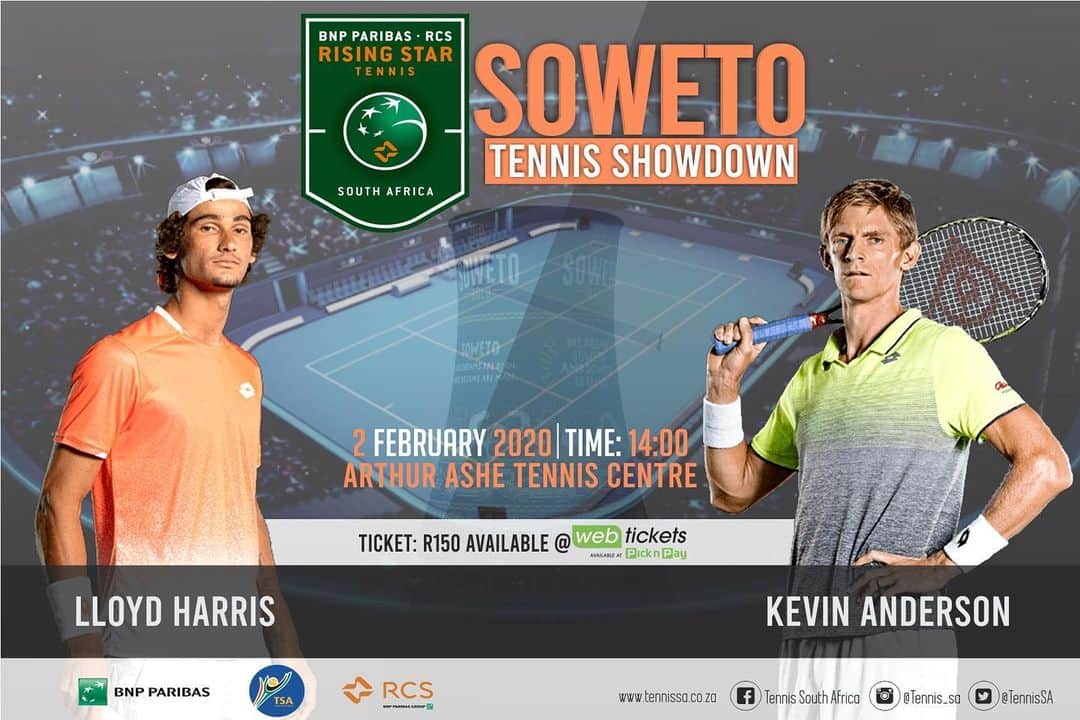 ケビン・アンダーソンさんのインスタグラム写真 - (ケビン・アンダーソンInstagram)「🇿🇦 The date for my Soweto Tennis Showdown against fellow South African @lloydharris24 has been confirmed! I will be in action at Arthur Ashe Tennis Centre on Sunday, 2 February 2020. Tickets for the match are on sale at Webtickets South Africa. #SowetoTennisShowdown #RisingStarTennis」12月21日 0時23分 - kandersonatp