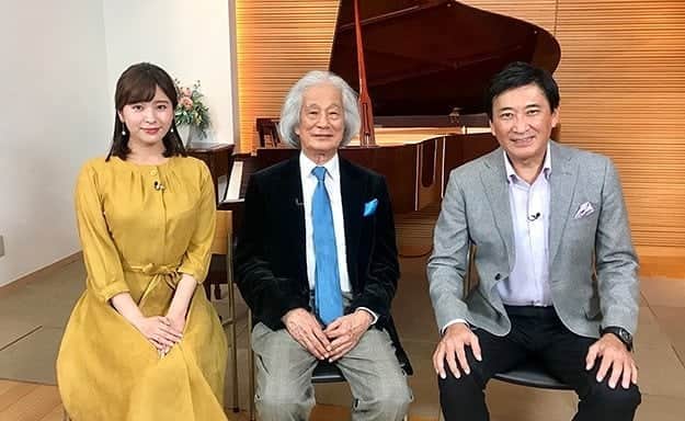 藤岡幸夫のインスタグラム：「１２月２１日(土)のエンター・ザ・ミュージック(BSテレ東 毎週土曜日23:30～全国放送！)のゲストは僕の尊敬する巨匠！飯守泰次郎先生です！関西フィルと和歌山県田辺市の素晴らしい合唱団との第九をお届け！トークも悪友の秋山和慶先生との話やベートーヴェンのスコアの版について他凄く面白いです！お楽しみに！ 詳しくは番組ホームページで！  #飯守泰次郎 #角谷暁子 #エンターザミュージック #第九」