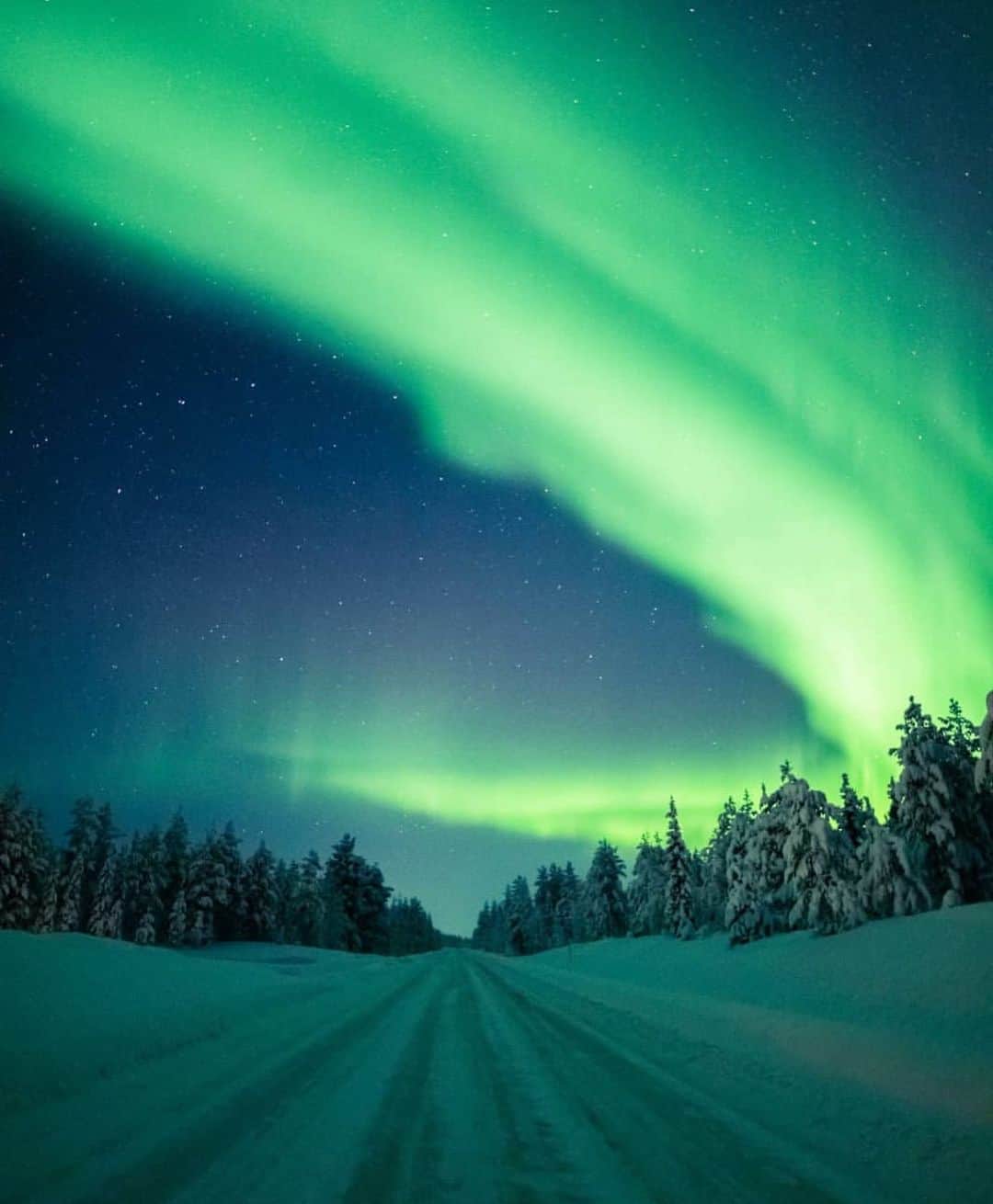 フィンランド政府観光局さんのインスタグラム写真 - (フィンランド政府観光局Instagram)「オーロラの光があれば、街灯は要りませんね。😊 ． @sampulainen さんの写真。Kiitos！」12月21日 6時15分 - visitfinlandjapan