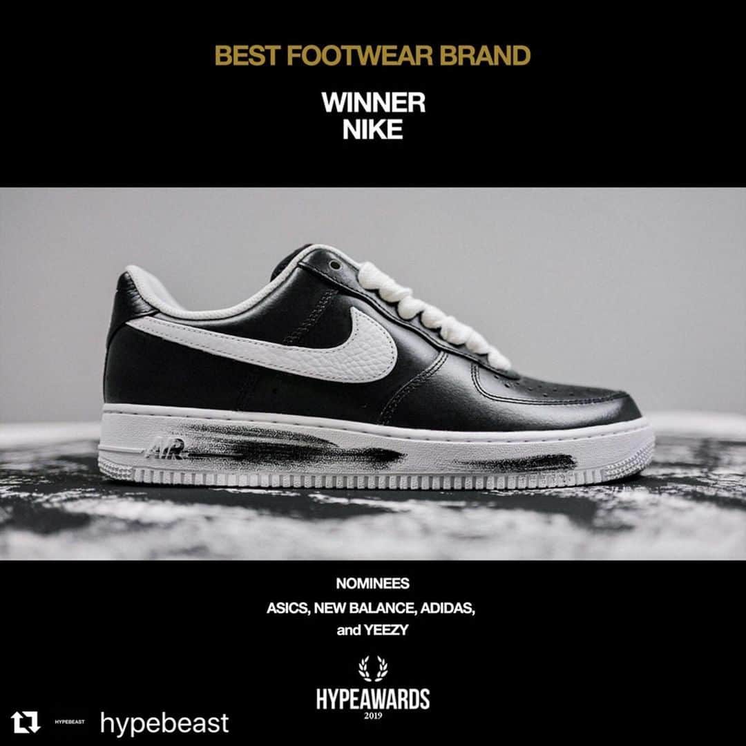 G-DRAGONさんのインスタグラム写真 - (G-DRAGONInstagram)「#Repost @hypebeast with @make_repost ・・・ #HYPEAWARDS: The award for Best Footwear Brand of 2019 goes to @nike. Congratulations! #Airforse1 #Paranoise —⁠ Head to the link in our bio for the full list of winners.」12月21日 16時02分 - xxxibgdrgn