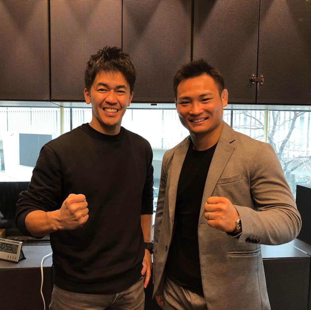 海老沼匡のインスタグラム：「武井壮さんのラジオに呼んで頂きました。今の現状や心境、東京オリンピックにむけてなどお話させて頂きました。とても有意義な時間となりました！武井さん、ありがとうございました😊  #良かったら聞いてください #J-WAVE #ATHLETE HIGH 12月23日・26：30-27：00 12月30日・26：30-27：00」