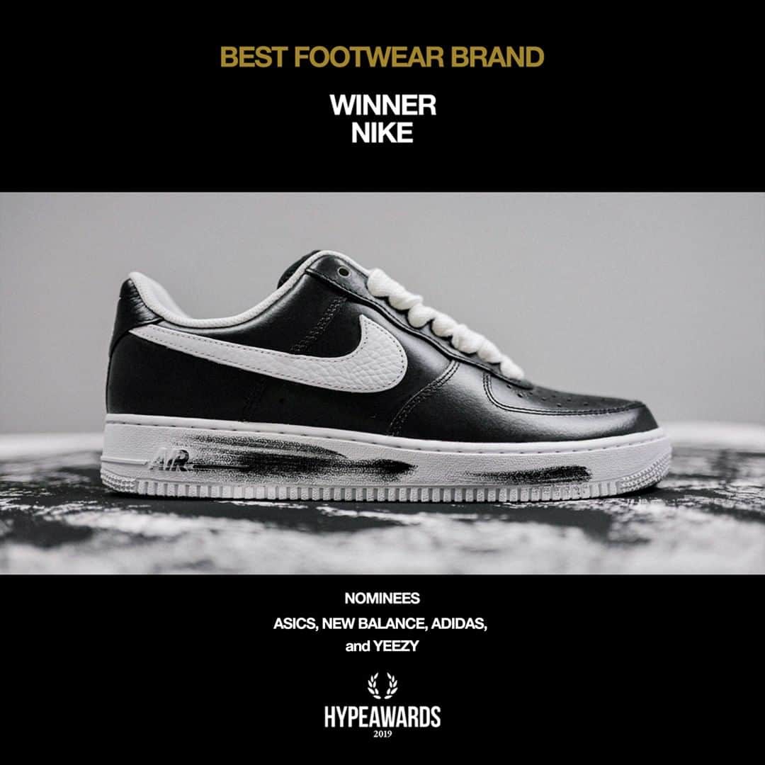 HYPEBEASTさんのインスタグラム写真 - (HYPEBEASTInstagram)「#HYPEAWARDS: The award for Best Footwear Brand of 2019 goes to @nike. Congratulations! ⁠ —⁠ Head to the link in our bio for the full list of winners.」12月21日 9時55分 - hypebeast