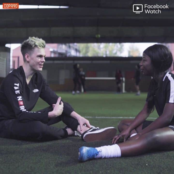 カスパー・リーのインスタグラム：「Tomorrow the next episode of my show called The Other Half with @copa90 is out at 4pm! I'll be investigating the darker side of women's football, talking to the people trying to make a difference. Don't miss it!」