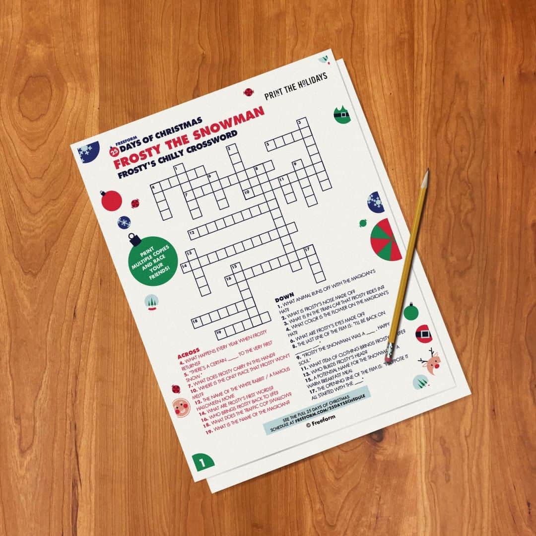 HP（ヒューレット・パッカード）のインスタグラム：「Frosty is back! Watch holiday classics on @freeform during @25days and follow along with crosswords and more at hp.com/getreal.」