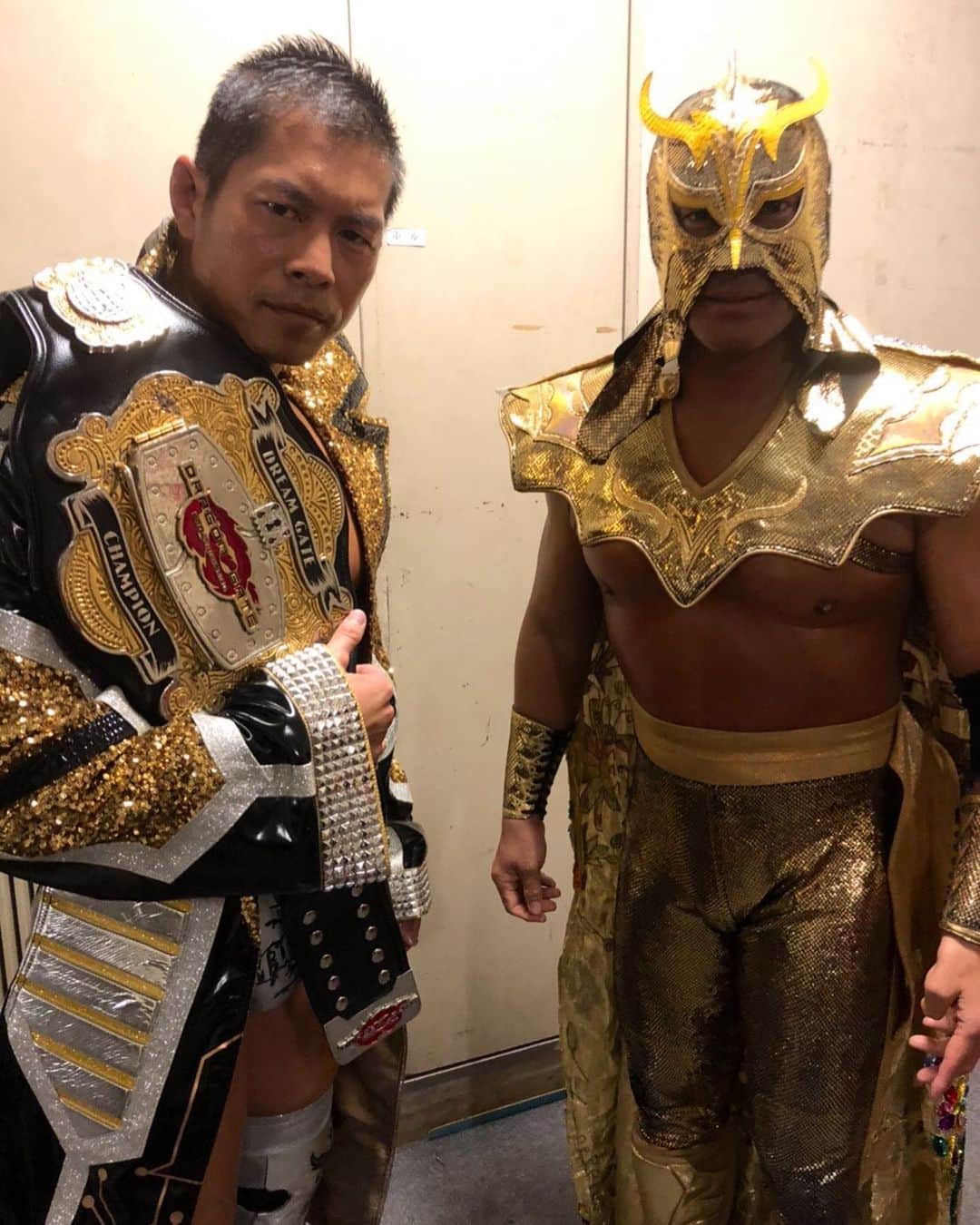 のインスタグラム：「もしかしたら初タッグかも？ #dragongate」