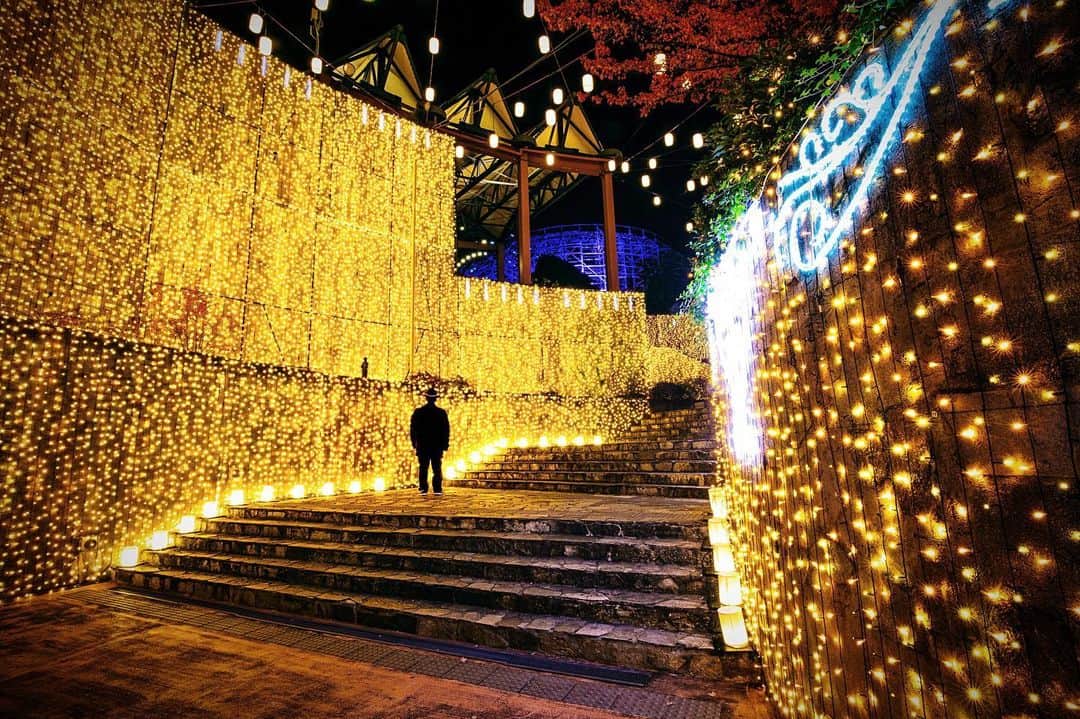 kyoko_zzzのインスタグラム：「✨✨#ひらぱーイルミネーション #illuminations  #silhouette」
