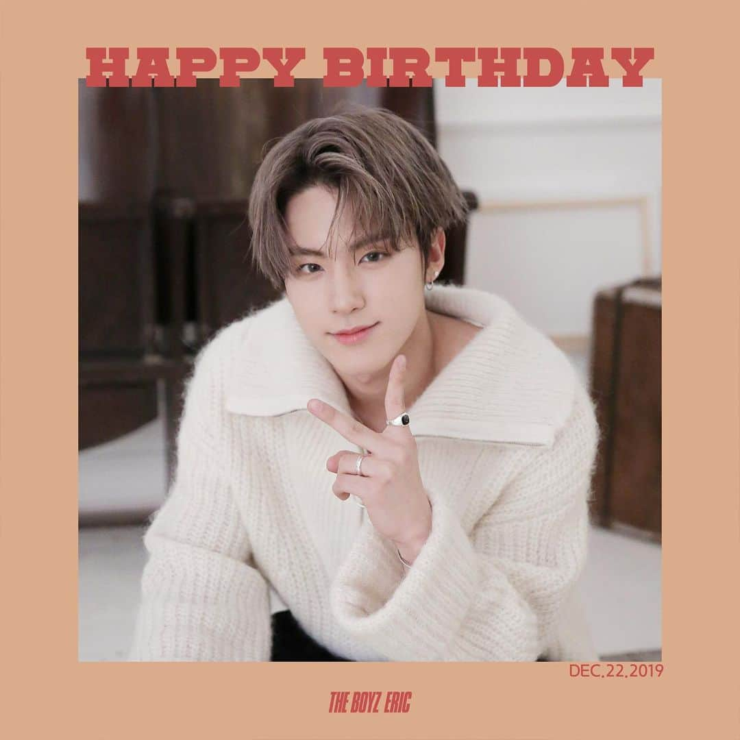 THE BOYZさんのインスタグラム写真 - (THE BOYZInstagram)「HAPPY BIRTHDAY TO ERIC❣️ #20191222 #THEBOYZ #더보이즈 #ERIC #에릭」12月22日 0時00分 - official_theboyz